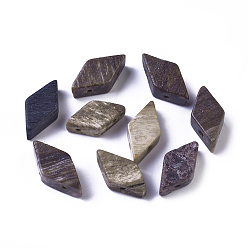 Petrified Wood Natural Petrified Wood Multi-Strand Links, Rhombus, 17.5~22x9.5~11.5x5.5~6.5mm, Hole: 1~1.5mm