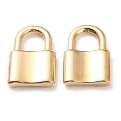 Золотой 304 подвески из нержавеющей стали, замок навесной, золотые, 31x20x4.5 мм, отверстие : 10x11 мм