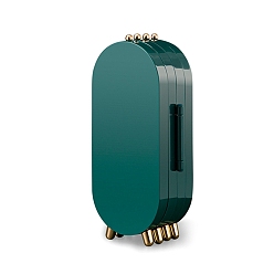 чирок Овальный складной экран пластиковые подставки для ювелирных изделий, для сережек ожерелий браслетов, зелено-синие, 11.5x6.5x23.5 см