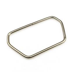 Платина Трапециевидные железные ручки для сумок, аксессуары для замены сумок, платина, 100.4x56 мм