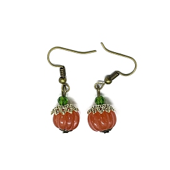 Античная Бронза Серьги-подвески из латунной смолы, тыква, античная бронза, 41x13 мм