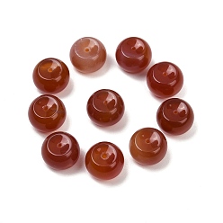 Красный Агат Природные сердолика бусы, рондель, покрасил и подогрел, 13x9.5 мм, отверстие : 1.2 мм