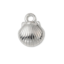 Shell Shape 304 прелести нержавеющей стали, без никеля , формы раковины, 9x7x2.5 мм, отверстие : 1.2 мм