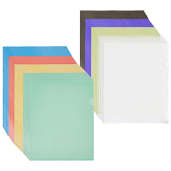 Mixed Color 56Pcs 8 Colors Plastic File Folders, Rectangle, Mixed Color, 310x220x0.4mm, 7pcs/color