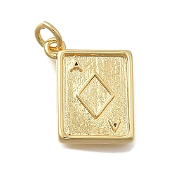 Настоящее золото 18K Латунные подвески, прямоугольник с ромбами, без кадмия и без свинца, стойки покрытие, долговечный, с целью перехода в кольце, реальный 18 k позолоченный, 15.5x12.5x2.5 мм, отверстие : 3.5 мм