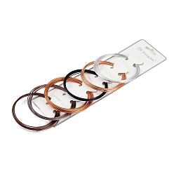 (52) Непрозрачная лаванда Круглый анодированный алюминиевый провод, гибкая легкая проволока для рукоделия, разноцветные, 18 датчик, 1 мм, около 39.37 футов (12 м) / комплект, 6 цветов