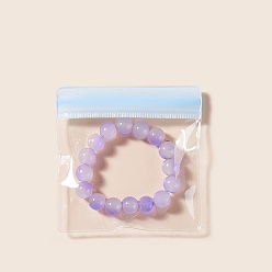 Светло-Голубой Прозрачные ПВХ-пакеты для ювелирных изделий с застежкой-молнией, водонепроницаемые самозапечатывающиеся пакеты, прямоугольные, Небесно-голубой, 10x10 см