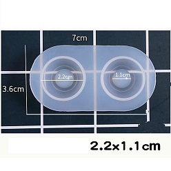 Белый Силиконовые формы глазки куклы своими руками, для уф-смолы, изготовление эпоксидной смолы, белые, 70x36 мм, Внутренний диаметр: 22 мм и 11 мм