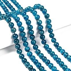 Apatite Round Natural Apatite Beads Strands, Grade A, 8mm, Hole: 1mm, about 51pcs/strand, 15.7 inch