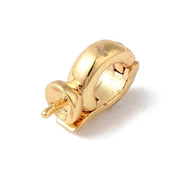 Настоящее золото 18K Латунь раз по сравнению с застежками, без кадмия, без никеля и без свинца, за половину пробурено бисера, реальный 18 k позолоченный, 11x4x6.5 мм, штифты : 0.8 мм