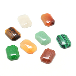 Смешанные камни Натуральные и синтетические смешанные каменные кабошоны, разнообразные, прямоугольные, разноцветные, 25x18x7 мм