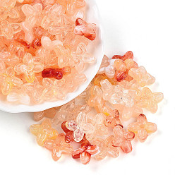 Сэнди Коричневый Прозрачные акриловые бусины, четырехлистник, песчаный коричневый, 16.8x17x5.8 мм, отверстие : 1.8 мм, Около 714 шт / 500 г