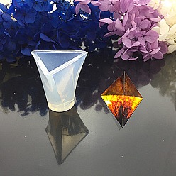 Белый Силиконовые формы, формы для литья смолы, для уф-смолы, изготовление ювелирных изделий из эпоксидной смолы, пирамида, белые, 32x32x33 мм