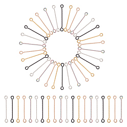 (52) Непрозрачная лаванда 50 шт. 5 цвета 316 штифты для проушины из хирургической нержавеющей стали, двухсторонние наглазники, разноцветные, 24 датчик, 30x3.5x0.5 мм, отверстие : 2.5x1.9 мм, 10 шт / цвет