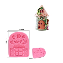 Бледно-фиолетовый Красный Силиконовые формы diy для пищевых продуктов, формы помады, формы для выпечки, цвет шоколада, конфеты, печенье, изготовление ювелирных изделий на основе смолы и эпоксидной смолы, листья и цветы, бледно-фиолетовый красный, 103x85x11 мм