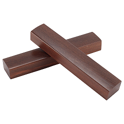 Кокосово-Коричневый Деревянная китайская каллиграфия, пресс-папье, литая бумага, держатель щетки для пресс-папье, прямоугольные, кокосового коричневый, 18.2x3.35x2.4 см