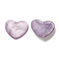 Светлый Стально-синий Кабошоны из эпоксидной смолы с имитацией драгоценных камней, сердце, светло-стальной синий, 17x20x5 мм