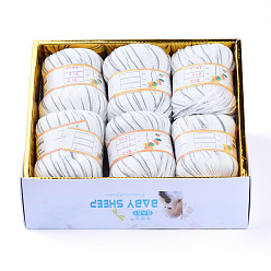 Серый Детская Пряжа, с хлопком, шелк и кашемир, серые, 1 мм, о 50 г / рулон, 6 рулонов / коробке