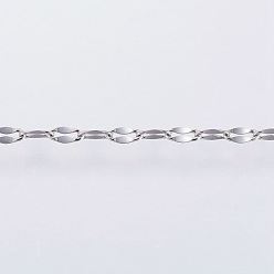 Нержавеющая Сталь Цвет Устойчивые к потускнению ручная работа 304 цепи из нержавеющей стали, пайки, с катушкой, цвет нержавеющей стали, 3.5x2x0.2 мм, около 32.8 футов (10 м) / рулон
