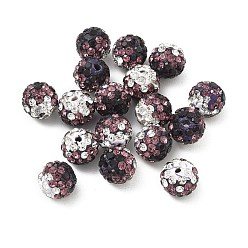 Kokosnuss braun Handgemachte Fimo-Perlen Strass, Runde, Kokosnuss braun, 10 mm, Bohrung: 1.8 mm