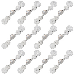 Гейнсборо 12 Пряжка из полиэфирной смолы для китайского торжественного платья-ципао, светло-серые, 70x16x13 мм