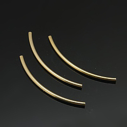 Real Gold Filled Yellow Gold Filled Curved Tube Beads, Curved Tube Noodle Beads, 1/20 14K Gold Filled, Cadmium Free & Nickel Free & Lead Free, 34x1.5mm, Hole: 1mm