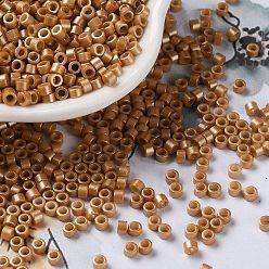 Шоколадный Выпечка краска стеклянные бусины, цилиндр, цвет шоколада, 2.5x2 мм, отверстие : 1.4 мм, Около 45359 шт / фунт