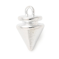 Серебро Подвески из сплава , конусные подвески, без свинца, без никеля и без кадмия, серебряные, 12x7.5x7.5 мм, отверстие : 1.6 мм