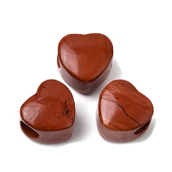 Красный Камень Натуральная красная яшма европейские бусины, сердце крупные бусины отверстие, 13x14.5~15x10.5~11 мм, отверстие : 5.5~5.6 мм