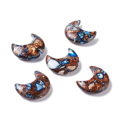 Имперская яшма Собрал синтетический бронзит и имперские яшмы кабошоны, окрашенные, луна, 30x25x9 мм