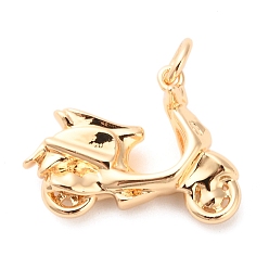 Motorbike Подвески из латуни на тему путешествия, золотые, с целью перехода в кольце, мотоцикл, 16.5x22.5x5.5 мм, отверстие : 4 мм