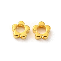 Золотой Латунной шариковой кадра, цветок, золотые, 6x2.5 мм, отверстие : 1.5 мм