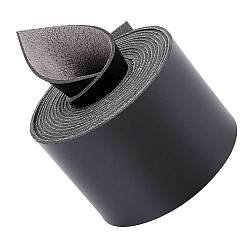 Черный Шнур из искусственной кожи, для одежды, плоский, чёрные, 50x1.8 мм, около 2.19 ярдов (2 м) / рулон