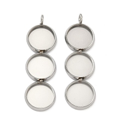 Нержавеющая Сталь Цвет 304 Настройки кабошон из нержавеющей стали кулон, чашки безель с краями, цвет нержавеющей стали, 38.5x11.5x2 мм, отверстие : 2.3 мм, Размер лотка: 10 мм