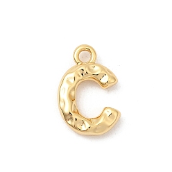 Letter C Латунь прелести, без никеля , реальный 18 k позолоченный, буква С, 12x8x2.5 мм, отверстие : 1.4 мм