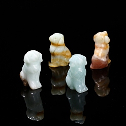 Амазонит Украшения дисплея натурального амазонита, украшение домашнего офиса, собака, 42 мм