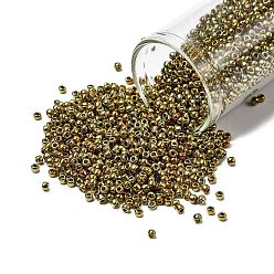 (513) Galvanized Carnival Тохо 11/0 круглые бусины, японский бисер, (513) оцинкованный карнавал, 2.2 мм, отверстие : 0.8 мм, Около 50000 шт / фунт