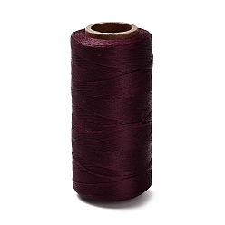 Темно-Красный 260m вощеные полиэфирные шнуры, плоский, темно-красный, 0.8x0.3 мм, около 284.34 ярдов (260 м) / рулон