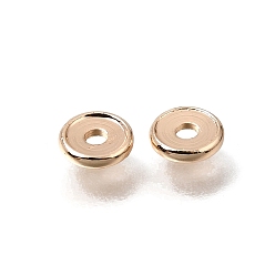Light Gold Brass Beads, Disc, Rack Plating, Long-Lasting Plated, Light Gold, 5x1mm, Hole: 1.5mm