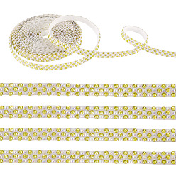Желтый 3 метров самоклеящейся смоляной ленты для пришивания и крепления стразов, с ABS имитации жемчуга, аксессуары для костюма, желтые, 10x2 мм