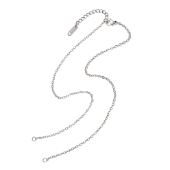 Нержавеющая Сталь Цвет 2мм 304 изготовление ожерелий из нержавеющей стали, с прыжковых колец, цвет нержавеющей стали, 15.08 дюйм (38.3 см), 40мм эксдентер