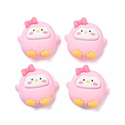 Pink Непрозрачные кабошоны из смолы, пингвин, розовые, 23x22.5x8 мм