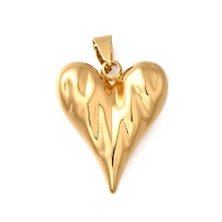 Золотой 304 подвески из нержавеющей стали, шарма сердца, золотые, 28x23x9 мм, отверстие : 4x8 мм