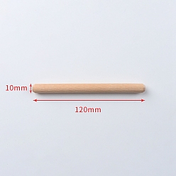 Античный Белый Деревянные рифленые штифты Schima, старинный белый, 120x10 мм