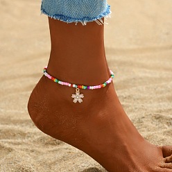 Золотой Браслеты на ногу из богемского стекла, сплав эмаль подвески лодыжки, золотые, внутренний диаметр: 2-1/2 дюйм (65 мм)