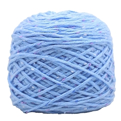 Васильковый Полиэфирная пряжа, твидовая пряжа, для вязания крючком принадлежности, васильковый, 6 мм, около 240.59 ярдов (220 м) / моток