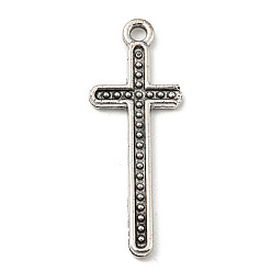 Античное Серебро Сплавочные подвески тибетского стиля, крестик, античное серебро, 31x11.5x1.5 мм, отверстие : 1.8 мм, 561 шт / 500 г