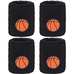 Черный Ремешок на запястье из акрилового волокна с рисунком баскетбола, чёрные, 67x60 мм