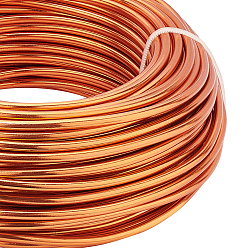 Оранжево-Красный Круглый анодированный алюминиевый провод, для изготовления ювелирных изделий, оранжево-красный, 9 датчик, 3 мм, около 82.02 футов (25 м) / 500 г