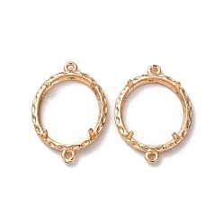 Light Gold Овальные латунные коннекторы с кабошонами, настройки лотка для зубцов, долговечный, стойки покрытие, без свинца и без кадмия, золотой свет, 20.5x15x3.5 мм, отверстие : 0.8 мм, внутренний диаметр: 14x12 мм